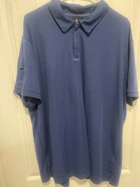 AK Men's Blue Performance Polo Shirt - 3XL